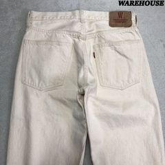 WAREHOUSE デニムパンツ ホワイトデニム ジーンズ ジーパン W29 × L34 生成り ナチュラル アイボリー オフホワイト 白系 ウエアハウス