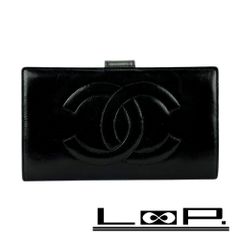 □新同□ メゾンマルジェラ 4ステッチ コンパクト ウォレット 三  