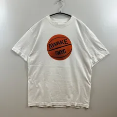 AWAKE NY BB print Tee M USA アウェイク バスケットボール プリント 半袖 Tシャツ ストリート アンジェロバク アメリカ製