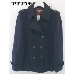 ◇ Simplicite シンプリシテェ ウール 長袖 ピーコート ネイビー レディース  【1108260003164】のサムネイル