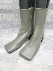 ◇ ⊇ ZARA ザラ ショート ブーツ サイズ36 カーキ系 レディース P  【1408200039827】