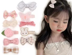 【人気商品】ヘアアクセサリー キッズ 女の子 留め かわいい 髪 おしゃれ 子供 シンプル ヘアピン リボン 赤ちゃん 手作り ヘアクリップ ギフト ベビー お誕生日 BIANHUAN プレゼント