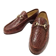 GUCCI ローファー クロコ スリッポン 黒 41E GUCCI ローファー クロコ スリッポン 黒 41E