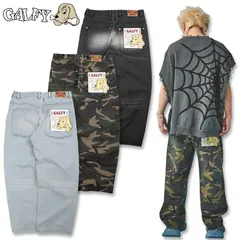 ガルフィー GALFY 合成獣(キメラ) パンツ デニム スエット 切り替えデザイン 152043 BLACK GREEN×迷彩 GRAY メンズ 25SSのサムネイル