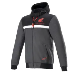 Alpinestars フルジップフーディ グレー/レッド Alpinestars フルジップフーディ グレー/レッド