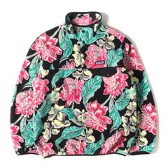 美品 Patagonia パタゴニア サイズ:WOMENS M 15SS フラワー柄 シンチラ フリース スナップT Lightweight Synchilla Snap-T Pullover ブラック系 トップス カジュアル 長袖【レディース】のサムネイル