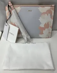 FURLA フルラ 0375 ポーチ セカンドバッグ クラッチバッグ レディース 花柄 タグ付き