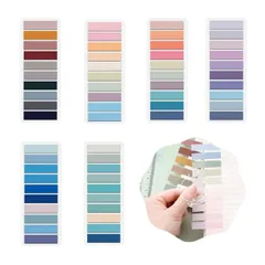 【新着商品】可愛い 付箋 透明 混色 細い ふせん フィルム 6本セット 見出し透明ふせん インデックス付箋 1200枚入り リングノートに取付可能 手帳用に