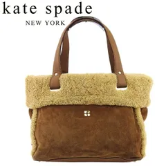 【X'masセール★30%OFF】ケイトスペード Kate Spade トートバッグムートン ノエルマーク ブラウン ベージュ レディース 中古 最大30％OFF☆年越しセール】ケイトスペード Kate Spade トートバッグ