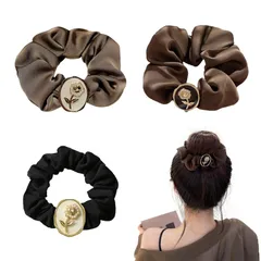 【新着商品】静電気防止 エレガントなファッション 高弾性シュシュ 髪の絡まりを防ぐ ヘアゴム ヘアゴム 髪に優しくダメージ軽減 シルク (3個セット) 日常や宴会など様々なシーンに合わせてご利用いただけます Coollooda