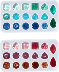 【在庫処分】サムコス シリコンモールド レジン 宝石 立体 3Ｄ シリコン型 ジュエリー パーツ DIY 手芸 uvレジン ピアス イヤリング ネックレス ペンダント キーホルダー アクセサリー パーツ 作成 半透明 ドロップ 半円 半球 水滴 丸 球