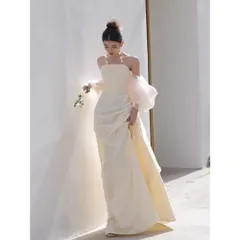 ☆ オフホワイト ☆ XL ☆ ウェディングドレス 花嫁ドレス オフショルダー ブライダル ウェディングドレス オフショルダー ウエディングドレス ブライダルドレス トレーン ドレス レディース パーティドレス 白  ホワイト ロングドレス お色直し 花嫁