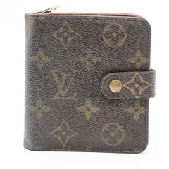 LOUIS VUITTON ルイ・ヴィトン コンパクトジップ モノグラム 二つ折り財布 M61667 08BS155