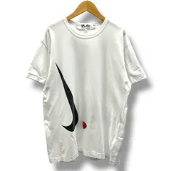 PLAY COMME des GARCONS × NIKE プレイコムデギャルソン ナイキ コラボTシャツ ギャルソンハート ワッペン カットソー AE-T402 白 ホワイトXLサイズ メンズ 夏 ゴーゴー古着マルイ北千住店 35 No.404Y