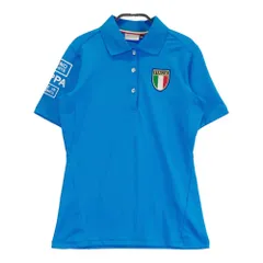 サイズ：M KAPPA GOLF カッパゴルフ  半袖ポロシャツ ワッペン  ブルー系 [240101471418] ゴルフウェア レディース ストスト