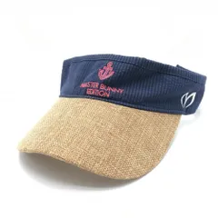 マスターバニー サンバイザー ブラウン×ネイビー 一部サッカー生地  FR  ゴルフウェア MASTER BUNNY EDITION