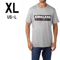 新品 XL ★ コストコ カークランドシグネチャー ロゴ 半袖 Tシャツ グレー US-L スーピマコットン 綿 メンズ レディース ユニセックス 男女兼用 大きいサイズ 大きめ オーバーサイズ Kirkland Signature Logo Tshirt