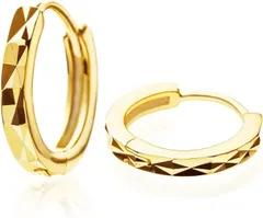 Bellimo ベリモピアス 金属アレルギー対応 レディース メンズ リングピアス フープピアス シンプル つけっぱなし( ゴールド,  内径：10mm、外径12mm、厚み2mm、ポストの径18G、ポストの長さ8mm)