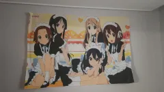 けいおん！！　放課後ティータイム　メイド服　タペストリー けいおん！ メイド服姿 書き下ろしタペストリー 150cm×90cm 未