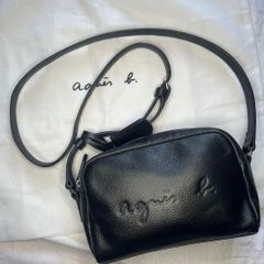 新品未使用 agnes b. アニエスベー ショルダーバッグ エンボスロゴ レザー ショルダーバッグ