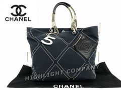 【状態良好】【付属品完備】【希少品】シャネル no,5  ココ CHANEL キャンバス×レザー ハンドバッグ トート ショルダー バッグ Grand shopping レアアイテム 黒 シール9番台