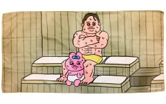 【中古】タオル・手ぬぐい サウナ バスタオル vol.1 「おぱんちゅうさぎ」