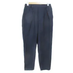 スタディオクリップ Studio Clip タックパンツ テーパードパンツ イージーパンツ アンクル丈 M 紺 ネイビー /FF6 ■MO