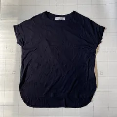 ト2509-①-5140 エムケーミッシェルクラン　MK Michel Klein フレンチスリーブTシャツ　カットソー　黒　38