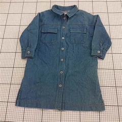 ◇ Θ CIAOPANIC TYPY コットン100％ 長袖 ミニ丈 デニム ワンピース サイズS100-110 ブルー系 キッズ 子供服 E  【1508260057530】のサムネイル
