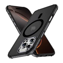 iphone 16 pro ケース iphone ケース iphone 16 pro ケース スマホカバー マット半透明 マグネット搭載 ワイヤレス充電 耐衝撃 指紋防止 滑り止め 米軍MIL規格・Magsafe対応 アイフォン16 pro用カバー インチ 1