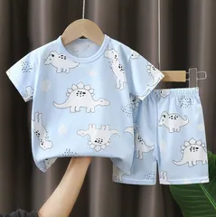 キッズ恐竜パジャマ上下セット(100サイズ/110サイズ/120サイズ/130サイズ）トップスボトムスこども子供男の子97