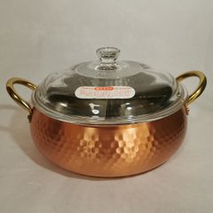 新光金属 COPPER100 銅製両手鍋21cm おでん鍋仕切り付 未使用品