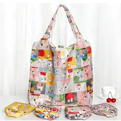 ☆新品☆ スヌーピー折りたたみ式 エコバッグ M＆Ｌサイズ(柄)　2個セット