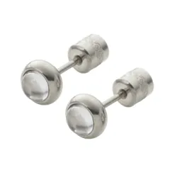 【A：シルバー × ピアス】[Cream dot. クリームドット公式] ピアス レディース ステンレス製 金属アレルギー つけっぱなし サージカルステンレス ネジロック式 円柱型 大人 モチーフ 12type 両耳用