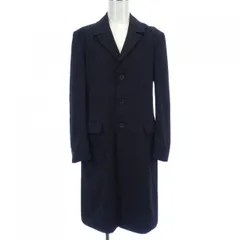 ヴィンテージ Yohji Yamamoto 美品ウールジャージコート　濃紺 1980's yohji yamamoto pour homme 丸文字 紺 モッズコート