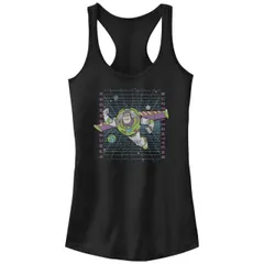 【送料無料】 ディズニー ピクサー レディース Tシャツ トップス Disney / Pixar's Toy Story Buzz Lightyear Space Ranger Poster Juniors' Racerback Tank Top Black