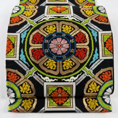 振袖 身丈157.5cm 裄丈67cm M 袷 秋山庄太郎 落款あり 蝶 幾何学