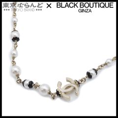 シャネル CHANEL ココマーク パール ネックレス C24B ゴールドxホワイトxブラック メタル コスチュームパール レディース 101796027