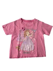 【アメリカ古着❗️】美品！ディズニープリンセスフリース紫パープルボアUSA企画 アメリカ古着 Disney ディズニープリンセス Tシャツ アリエル