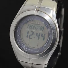 稼働 カシオ 電波ソーラー WV-100J デジタル文字盤 ラウンド メンズ腕時計 2000000 NSK OMI