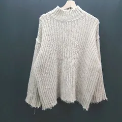 ◇ SLY スライ ハイネック ニット生地 厚手 秋冬向け 長袖 セーター 表記なし ライトベージュ レディース E  【1308290025284】