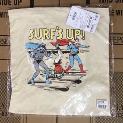 [토트 백] SURF 'S UP 저스티스 리그 DC 코믹 오가닉 코튼 배트맨 슈퍼맨 아메리칸 잡화