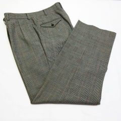 バーバリーズ パンツ メンズ  オーダー品 グレンチェック burberrys 白 黒  ズボン スラックス 大きいサイズ 日本製 D54M
