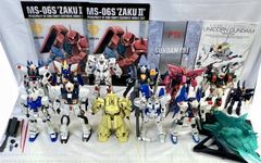 정크품 조립 완료 건프라 12종+정크 파트 12개+취급 설명서 2종 세트 정리 판매