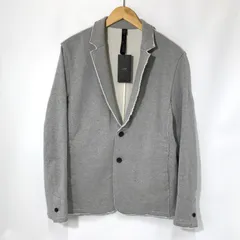 wjk ジャージジャケット jersey jacket テーラードジャケット カジュアル シンプル Mサイズ グレー ダブルジェーケー アウター A13152◆