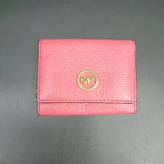 ◇ ΘΦ MICHAEL KORS マイケルコース レザー カードケース ピンク レディース E  【1501160046468】