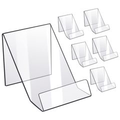 【人気商品】展示用 アクリル ディスプレイ アクリルスタンド スタンド 6個 アクリル展示台 透明 1段 陳列棚 PandaHall コレクション棚 スタンド コレクションラック　本の収納陳列 POP広告メニュー 本 展示 PH スタンド フリースタンド 透明