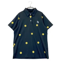 サイズ：1 PEARLY GATES パーリーゲイツ 2024年モデル 半袖ポロシャツ ニコちゃん柄 ブラック系 [240101416190] ゴルフウェア レディース ストスト