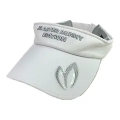 中古 マスターバニーエディション MASTER BUNNY EDITION サンバイザー フリー 白 ホワイト スパンコールロゴ