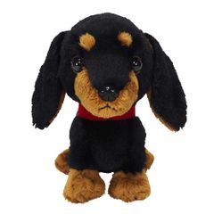ミニチュアダックス ブラック パプス! S 14.5×7.1×17.9cm ぬいぐるみ サンレモン アニマル 犬 P-5932